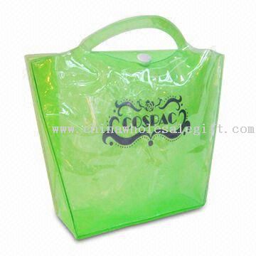 Läpinäkyvä Lime vihreä PVC X Organza laukku